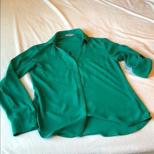 Express Green Portofino Button up Shirt